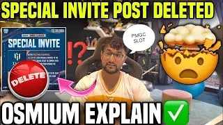 Osmium Explained PMGC SLOT Confirm Or Not ⁉️ Special Invite Team