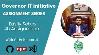 Governor IT initiative | A complete Assignments files setup with GitHub tutorial | GIAIC |