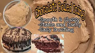 Chocolate Boiled Icing lHow to make a fluffy, smooth and Stable Boiled Icing l Recipe Pinas by Elcee