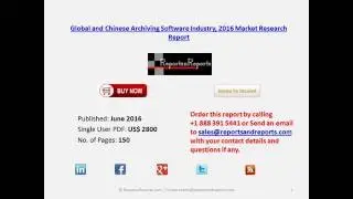 Archiving Software Market Research and Industry Shares for Global and China 2016-2021