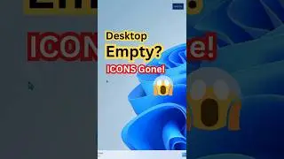 Desktop Icons Missing Don&rsquo;t Panic Fix in Seconds Windows 11/10 #hdamstech #shorts #viral #hidden