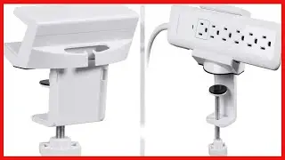 Monoprice 133811 Desk Clamp Holder , Black , White