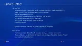 FF XV 60 FPS PS4 Pro Exclusive Patch 1.05 What's New Update History