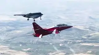 ANKA III, H&Uuml;RJET ile kol u&ccedil;uşu yaptı. #hurjet #anka3 #t&uuml;rkiye #aviation