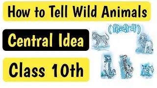 How to Tell Wild Animals Class 10th Central Idea
