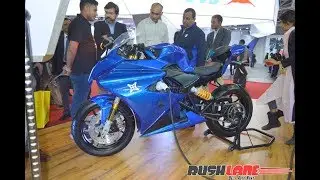 EMFLUX One Electric Sportsbike - 2018 Auto Expo LIVE