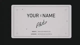 Photographer Portfolio | Free Download After Effects Templates | Video Tutorial