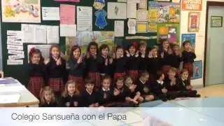 Todo el colegio Sansueña (Zaragoza) con Benedicto XVI