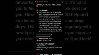 VeVe Premium Drop Tips & Tricks