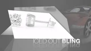 H&A Round Cut CZ Stud Earrings .925 Silver