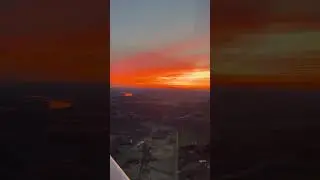 Red sunset flying #fly #pilot#cessna150