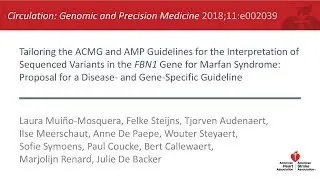 Mui&ntilde;o-Mosquera et al; FBN1-Specific Variant Interpretation Guidelines