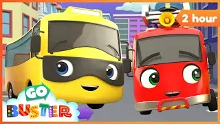 Cops and Robbers Game! 👮‍♂️🚌| 2 Hours of Go Buster - Bus Cartoons & Kids Stories