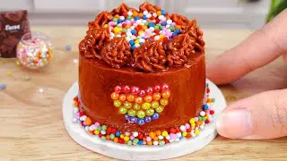 🎂 Amazing Miniature Rainbow Heart Chocolate Cake Decorating | Baking Chocolate Cake With Mini Cakes
