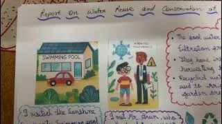 Water conservation Report for Holiday homework | water conservation project for kids