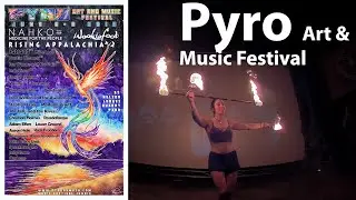 Drone dances with Fire Spinner!