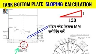 Tank bottom plate sloping calculation | Sloping tank plate calculation formula
