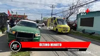 Grave accidente en #Talca: motorista accidentado tras violento choque en 1 Oriente con 13 &frac12; Sur