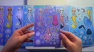 Satisfying Mermaid Sticker Makeover! 🧜&zwj;♀️✨ & ASMR 