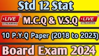 std 12 Stat Section A & B board exam 2024 live