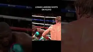 Logan Paul landed some shots on Floyd Mayweather via shosports #floydmayweather #loganpaul