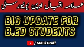 AIOU Latest Update B.Ed Workshop Schedule Spring Semester 2021 || B.Ed #8613 Workshop Schedule 2021