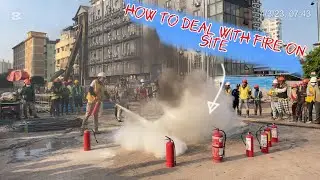 Engineer Leads Fire Safety Training  Morning on Site 👷&zwj;♂️🧯
