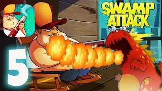 The Fire Monster Boss Arrivedd !!!!  ( Swamp Attack 1 Walktrough Episode 5 Boss fight )
