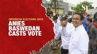 Presidential candidate Anies Baswedan casts his vote