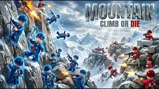 LEGO Mountain Pass - BLUE vs RED Army Alpine Combat - Epic WW2 Battle 🏔️💥