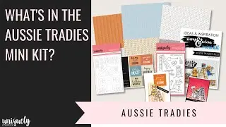 What's in the Aussie Tradies Stamp & Colour Mini Kit?