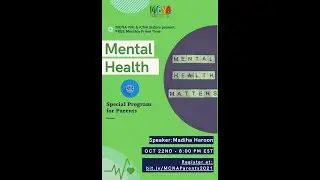 MCNA YMj  presents Mental Health Awareness - A Special Program for Parents