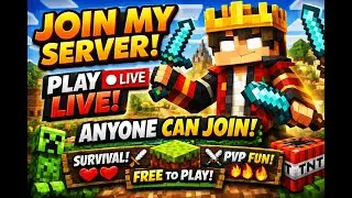 🔴 Minecraft LIVE | Public Aternos Server 🌍 | Join My Server Now! 🔥 | GOD X KING