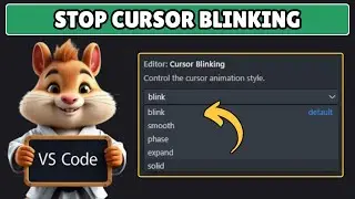 How to Stop Blinking Cursor in Visual Studio Code