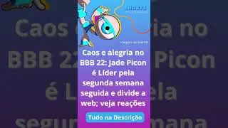 BBB22 JADE PICON &Eacute; LIDER DE NOVO