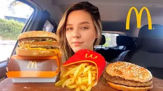 ASMR MCDONALD’S BIG MAC E CHEDDAR MUKBANG NO CARRO | CAMILE ASMR