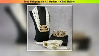 Sunspicems Chic Morocco Bridal Wedding Jewelry Sets Algeria Women Pearl Caftan Belt Beads Necklace