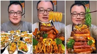 Mukbang#37 :Eat belly pork, 😋😋 Fried skewers. Noodles 🍜🍜#belly #mukbang #yummyfood