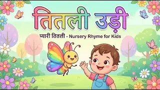 तितली उड़ गई 🦋 | Cute Butterfly Song for Kids | Nursery Rhyme Hindi | Titli Ud Gayi