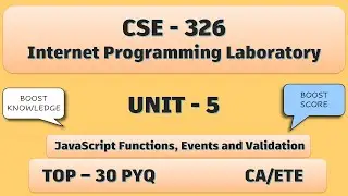 CSE 326 | UNIT- 5 | Internet Programing | CA MTE ETE practice | revision | lpu | LPU