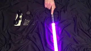 KYBERS RGB 11 Colors Lightsaber Metal Aluminum Hilt Light Saber, 3 Mode Sound Force FX Dueling Black