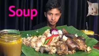 MUKBANG: SPICY🌶️LOCKER CHICKEN KAPPA Garo special dish🤤BEEF LEG SOUP🍲 gasujola bijak an😂 