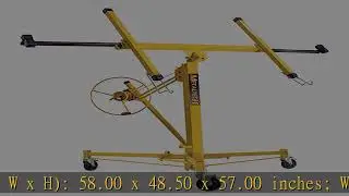 MetalTech I-IDPL 58 x 48.5 x 57 Inch Jobsite Series Drywall and Panel Hoist Tool Carrier w/Adjustab