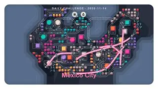 mini motorways (daily challenge 2025 11 14) [no commentary gameplay]