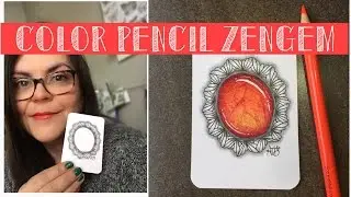 How to Draw a Red/Orange Mulit-colored Gem with Colored Pencils -Time lapse