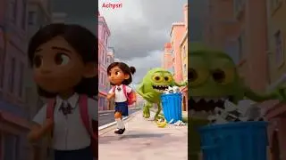 Morning on the Way to School&rdquo;&ldquo;Run to School: The Monster Is Behind!&rdquo;#animasi#kartun#adventure#