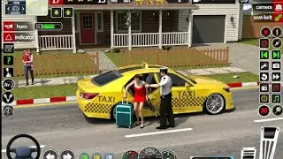 CAR DRIVING TAXI SIMULATOR GAME // TAXI DRIVE