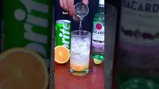 Bacardi rum & sprite 🍸🍹#youtubeshorts