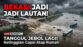 Detik-detik Tanggul Kali Bekasi Kembali Jebol‼️