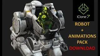ICLONE 7 3D Robot Model + Animations + Weapons extracted from Mass Effect
